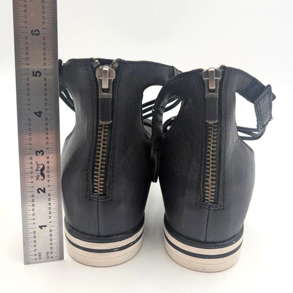 Eileen Fisher Shae Strappy Sandal Back Zip Women's Black Size US10 EU40.5 - Picture 4 of 11